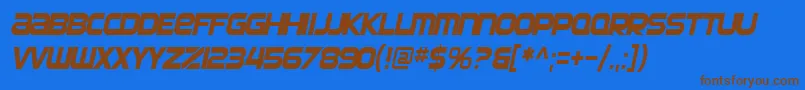 Подробнее о шрифте SF Automaton Condensed Oblique Шрифт SF Automaton Condensed Oblique – коричневые шрифты на синем фоне