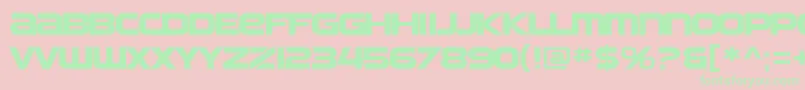 Шрифт SF Automaton Extended – зелёные шрифты на розовом фоне