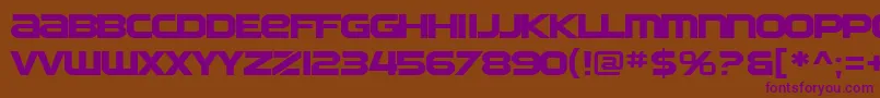 SF Automaton Extended Font – Purple Fonts on Brown Background