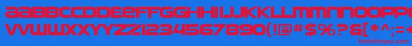 Police SF Automaton Extended – polices rouges sur fond bleu