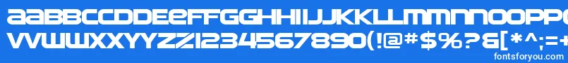 SF Automaton Extended Font – White Fonts on Blue Background