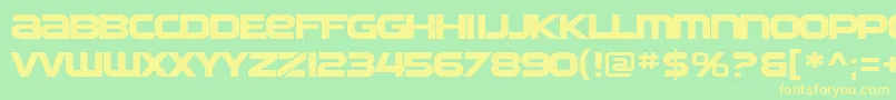 SF Automaton Extended-Schriftart – Gelbe Schriften auf grünem Hintergrund