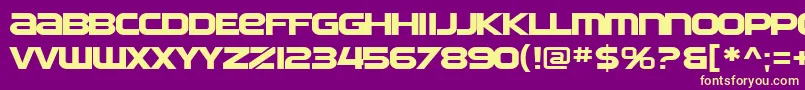 Шрифт SF Automaton Extended – жёлтые шрифты на фиолетовом фоне