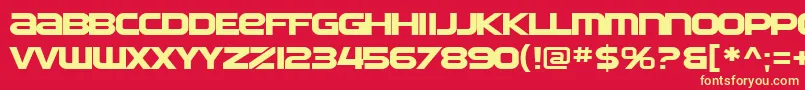 SF Automaton Extended-Schriftart – Gelbe Schriften auf rotem Hintergrund