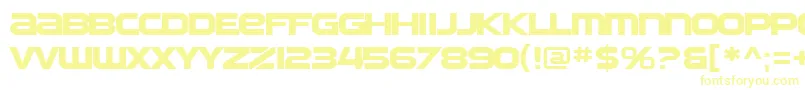 SF Automaton Extended Font – Yellow Fonts on White Background