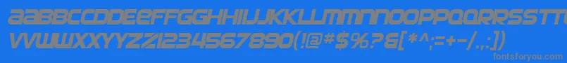 SF Automaton Oblique-Schriftart – Graue Schriften auf blauem Hintergrund