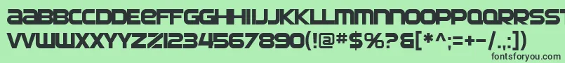 SF Automaton Font – Black Fonts on Green Background