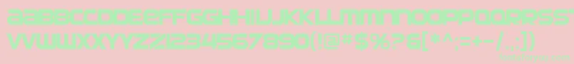 SF Automaton Font – Green Fonts on Pink Background