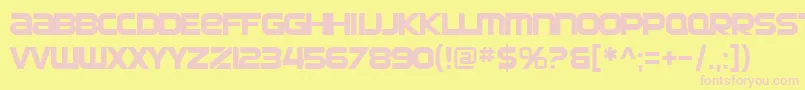 SF Automaton Font – Pink Fonts on Yellow Background