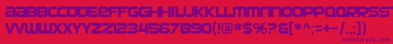 SF Automaton Font – Purple Fonts on Red Background