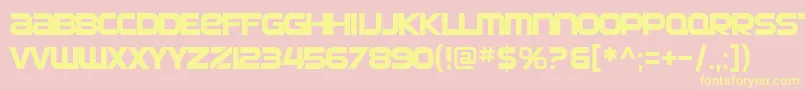 SF Automaton Font – Yellow Fonts on Pink Background