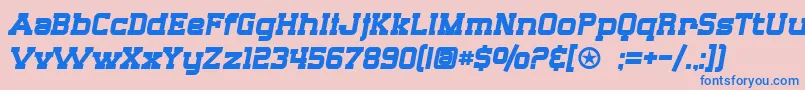 SF Big Whiskey Bold Font – Blue Fonts on Pink Background