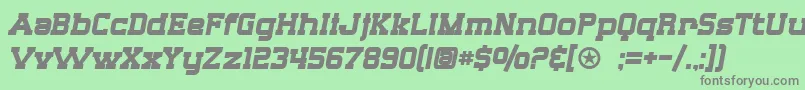 SF Big Whiskey Bold Font – Gray Fonts on Green Background