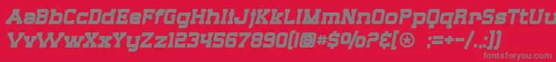 SF Big Whiskey Bold Font – Gray Fonts on Red Background