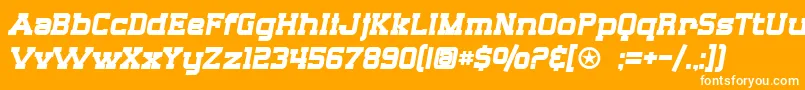 SF Big Whiskey Bold Font – White Fonts on Orange Background