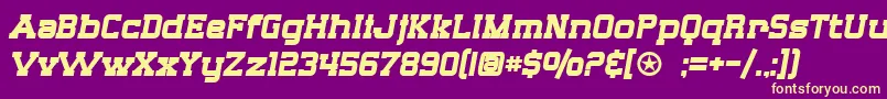 SF Big Whiskey Bold Font – Yellow Fonts on Purple Background