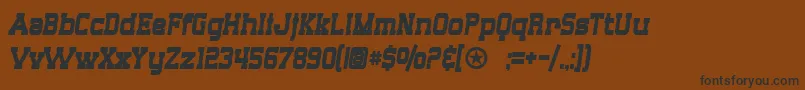 SF Big Whiskey Condensed Bold Font – Black Fonts on Brown Background
