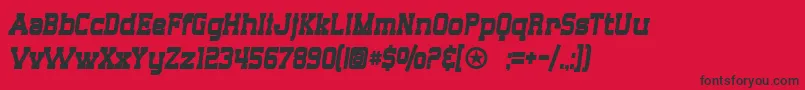 Fonte SF Big Whiskey Condensed Bold – fontes pretas em um fundo vermelho