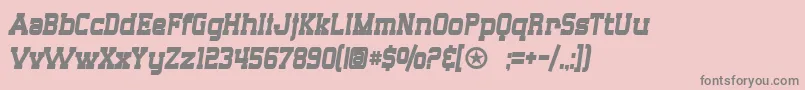 SF Big Whiskey Condensed Bold Font – Gray Fonts on Pink Background