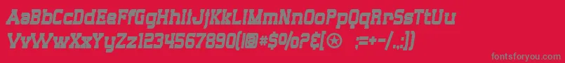 SF Big Whiskey Condensed Bold Font – Gray Fonts on Red Background