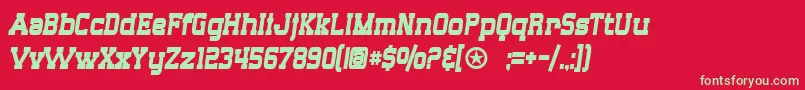 More about SF Big Whiskey Condensed Bold Font SF Big Whiskey Condensed Bold Font – Green Fonts on Red Background