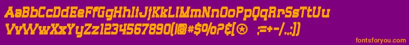 SF Big Whiskey Condensed Bold Font – Orange Fonts on Purple Background
