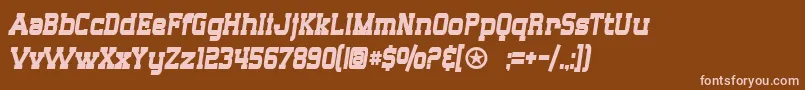 SF Big Whiskey Condensed Bold Font – Pink Fonts on Brown Background