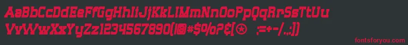 SF Big Whiskey Condensed Bold Font – Red Fonts on Black Background