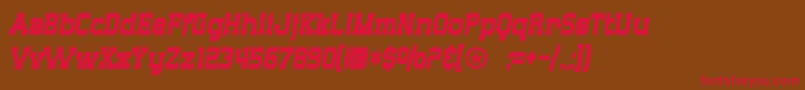 SF Big Whiskey Condensed Bold Font – Red Fonts on Brown Background