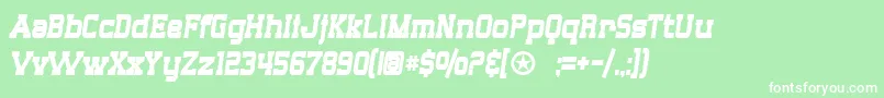 Police SF Big Whiskey Condensed Bold – polices blanches sur fond vert