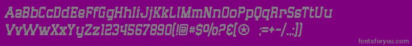 SF Big Whiskey Condensed Font – Gray Fonts on Purple Background