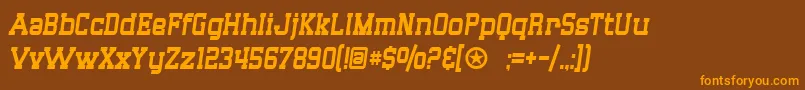 Police SF Big Whiskey Condensed – polices orange sur fond brun