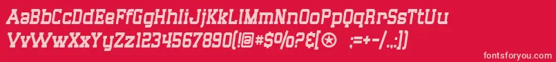 SF Big Whiskey Condensed Font – Pink Fonts on Red Background