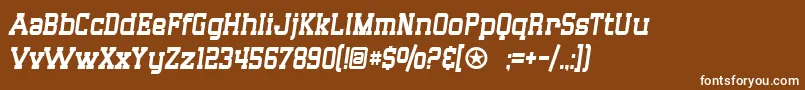 Police SF Big Whiskey Condensed – polices blanches sur fond brun
