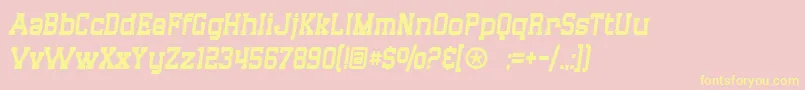 Police SF Big Whiskey Condensed – polices jaunes sur fond rose
