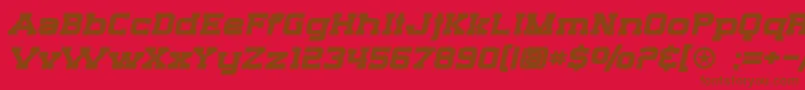 SF Big Whiskey Extended Bold Font – Brown Fonts on Red Background