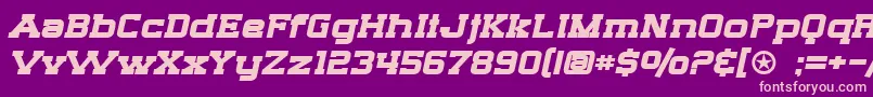 SF Big Whiskey Extended Bold Font – Pink Fonts on Purple Background