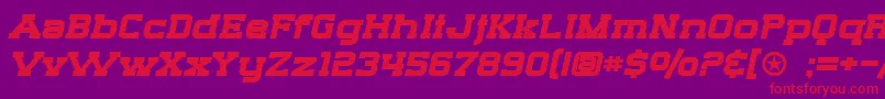 SF Big Whiskey Extended Bold Font – Red Fonts on Purple Background