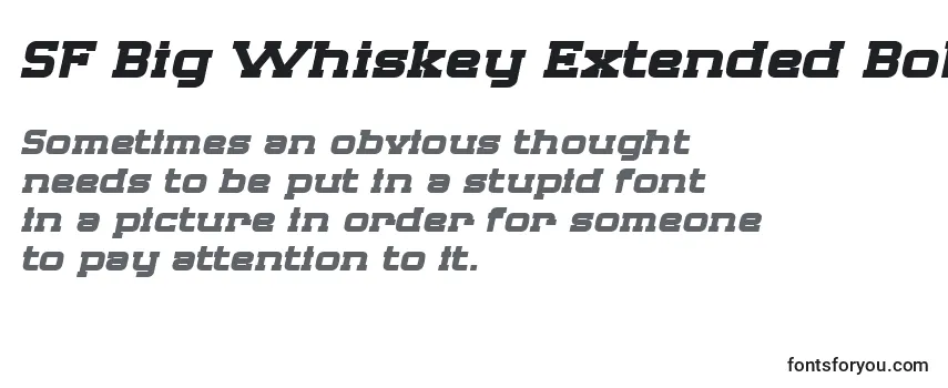 Revisão da fonte SF Big Whiskey Extended Bold