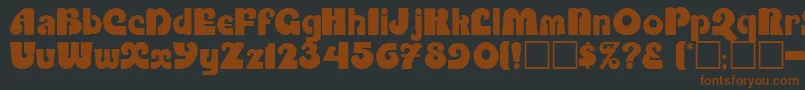 Enothernigma Font – Brown Fonts on Black Background