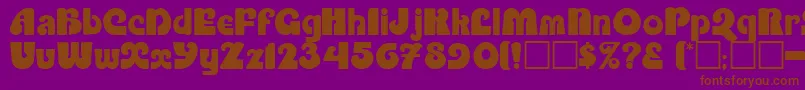 Enothernigma Font – Brown Fonts on Purple Background