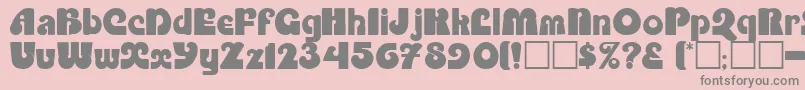 フォントEnothernigma – ピンクの背景に灰色の文字