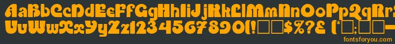 Enothernigma Font – Orange Fonts on Black Background
