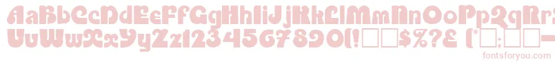 Enothernigma-Schriftart – Rosa Schriften auf weißem Hintergrund