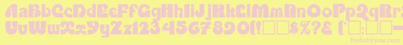 Enothernigma Font – Pink Fonts on Yellow Background