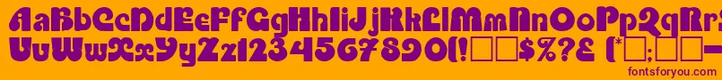 Enothernigma Font – Purple Fonts on Orange Background