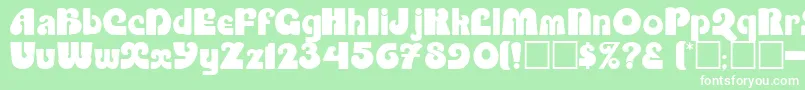 Enothernigma Font – White Fonts on Green Background