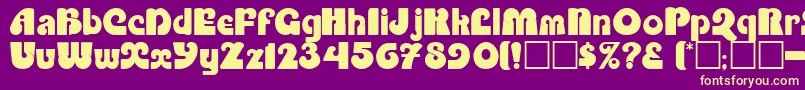 Enothernigma Font – Yellow Fonts on Purple Background