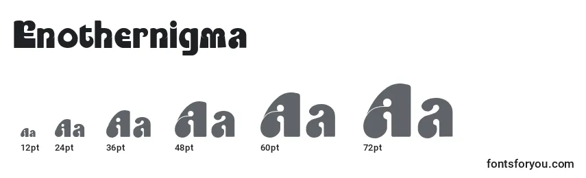 Размеры шрифта Enothernigma