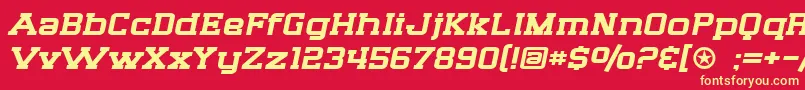 SF Big Whiskey Extended Font – Yellow Fonts on Red Background